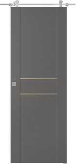 Avon 01 2Hn Gold Gray Matte Barn doors