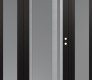 Modern Steel Front Door Diamond C15 68" x 80" black/white frosted Glass Panel stainless steel LHI with 2 Sidelites frosted Glass