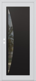 Diamond C13 36" x 80" white/white clear Glass Panel black RHI