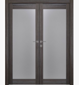 Palladio 207 Vetro Gray Oak Double doors
