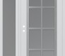 Modern Steel Front Door Diamond C16 50" x 80" white/white frosted Glass Panel stainless steel RHI with Sidelite frosted Glass
