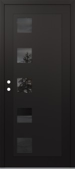 Diamond C5 36" x 80" black/black mirrored Glass Panel black RHI