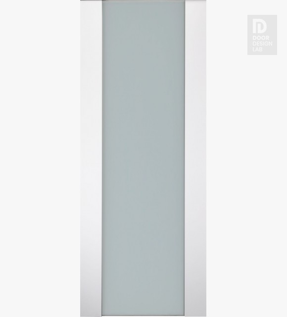 DOOR SLAB SMART PRO H3G VETRO POLAR WHITE 30" X 80" X 1 3/4" TEMPERED FROSTED GLASS
