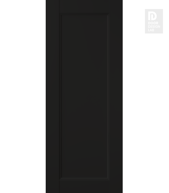 Modern Interior DOOR SLAB OXFORD UNO 07 BLACK MATTE 18" X 92 1/2" X 1 3/4"