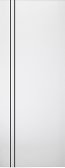 DOOR SLAB OPTIMA 2V BLACK SNOW WHITE 28" X 92 1/2" X 1 3/4" SOLID CORE