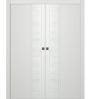 Twinwood 1 Polar White Double pocket doors
