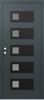 Diamond D2 36" x 80" anthracite/anthracite frosted Glass Panel black RHI