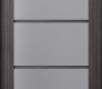 Modern Interior DOOR SLAB PALLADIO 5 LITE VETRO GRAY OAK 24" X 92 1/2" X 1 9/16" TEMPERED FROSTED GLASS