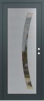 Diamond C4 36" x 80" anthracite/anthracite clear Glass Panel stainless steel LHI