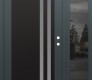 Modern Steel Front Door Diamond C6 48" x 80" anthracite/anthracite frosted Glass Panel black LHI with Sidelite mirrored Glass