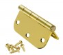 Modern Steel Front Door 3 1/2" X 3 1/2" RESIDENTIAL DUTY HINGE WITH 5/8" RADIUS CORNERS 91033 US3 (POLISHED BRASS)