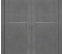Avon 01 2H Gold Dark Urban Modern Interior Double Pocket Doors by Belldinni
