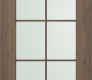Modern Interior DOOR SLAB AVON 10 LITE VETRO PECAN NUTWOOD 18" X 80" X 1 3/4"