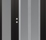 Modern Steel Front Door Diamond C14 52" x 80" black/white frosted Glass Panel stainless steel RHI with Sidelite frosted Glass
