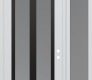 Modern Steel Front Door Diamond C14 52" x 96" white/white frosted Glass Panel black LHI with Sidelite and Transom frosted Glass