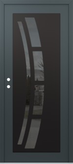 Diamond C12 36" x 80" anthracite/anthracite mirrored Glass Panel black RHI