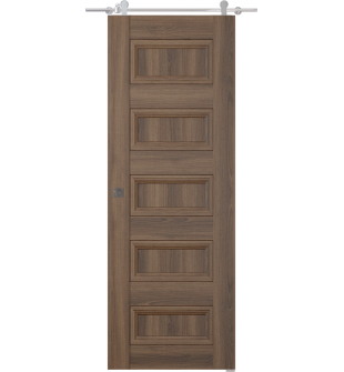 Oxford Duo 07 4R Pecan Nutwood Barn doors