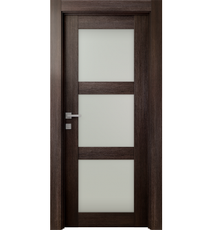 Avon 3 Lite Vetro Veralinga Oak Single Doors