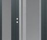 Modern Steel Front Door Diamond C15 48" x 80" anthracite/anthracite frosted Glass Panel stainless steel RHI with Sidelite frosted Glass