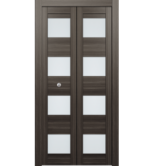 Della Vetro Gray Oak Bi-folding doors