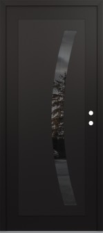 Diamond C4 36" x 80" black/black mirrored Glass Panel black LHI