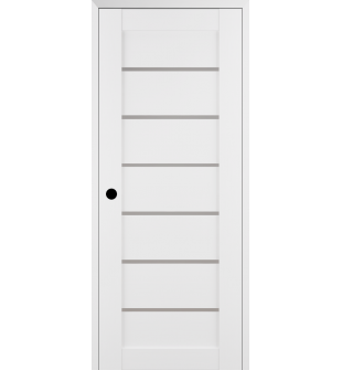 RTA RIGHT HAND PREHUNG CONCEALED DOOR SLAB ALBA BIANCO NOBLE 18" X 80" X 1 9/16"