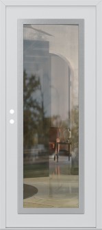 Diamond C1 36" x 80" white/white clear Glass Panel stainless steel RHI