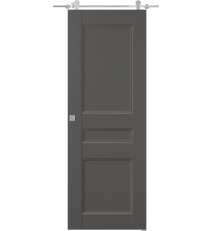 Oxford Uno 07 2R Gray Matte Barn doors