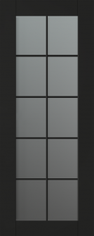 DOOR SLAB AVON 10 LITE VETRO BLACK MATTE 28" X 84" X 1 3/4"