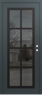 Diamond C16 36" x 80" anthracite/anthracite mirrored Glass Panel black LHI