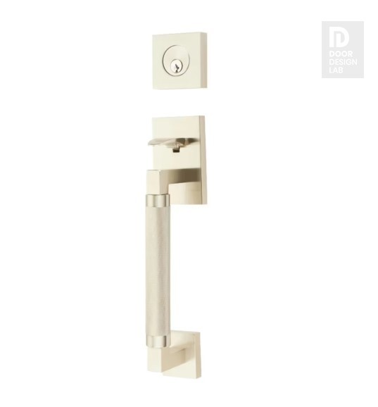 EMTEK HERCULES KNURLED SECTIONAL DUMMY 4207 SATIN NICKEL US15 for Steel Front Doors