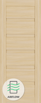 DOOR SLAB LOUVER LOIRE ASH 18" X 80" X 1 3/4"