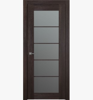 Avon 5 Lite Vetro Veralinga Oak Single Doors