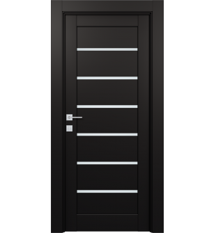 Avon 07-02 Vetro Black Matte Single Doors