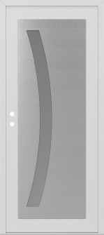 Diamond C4 36" x 80" white/white frosted Glass Panel stainless steel RHI