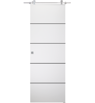 Palladio 4H Black Bianco Noble Barn doors