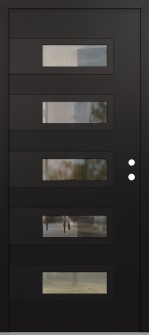 Diamond D3 36" x 80" black/black clear Glass Panel black LHI