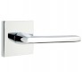 Emtek breslin door lever with square rosette privacy left hand polished chrome (us26) 5210