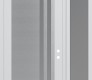 Modern Steel Front Door Diamond C6 50" x 96" white/white frosted Glass Panel stainless steel LHI with Sidelite and Transom frosted Glass