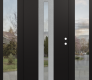DIAMOND A2 60" X 80" BLACK/BLACK CLEAR GLASS PANEL STAINLESS STEEL RHI WITH 2 SIDELITES CLEAR GLASS