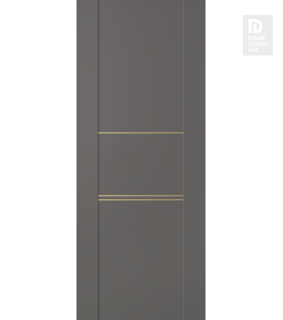 DOOR SLAB AVON 01 3H GOLD GRAY MATTE 18" X 96" X 1 3/4"