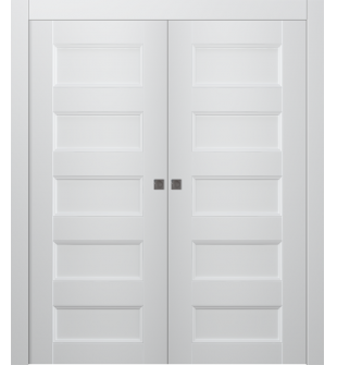 Oxford Uno 07 4R Snow White Double pocket doors