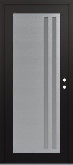 Diamond C6 36" x 80" black/white frosted Glass Panel stainless steel LHI