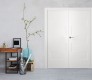 5 Panel Modern Shaker Snow White Double doors