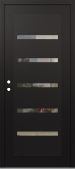 Diamond C7 36" x 80" black/black clear Glass Panel black RHI