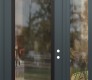 Modern Steel Front Door Diamond C1 52" x 96" anthracite/anthracite clear Glass Panel black LHI with Sidelite and Transom clear Glass