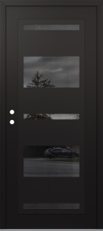 Diamond C10 36" x 80" black/black mirrored Glass Panel black RHI