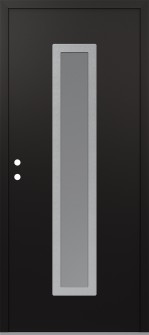 DIAMOND A11 36" X 80" BLACK/WHITE FROSTED GLASS PANEL STAINLESS STEEL RHI