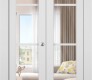 Palladio 4 Lite Clear Vetro Bianco Noble Modern Interior Bifold Doors by Belldinni