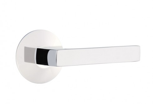 EMTEK DUMONT LEVER WITH MODERN ROSETTE PASSAGE LH POLISHED CHROME (US26) 5107